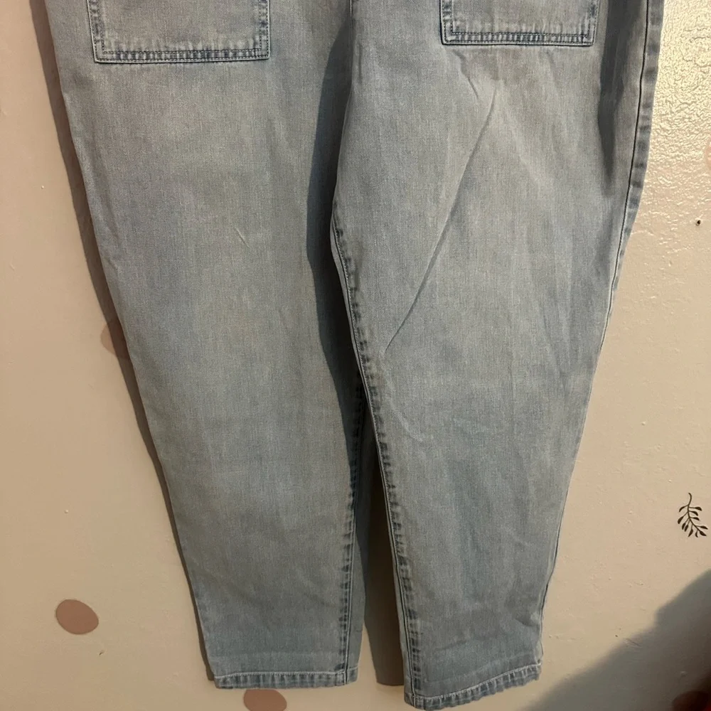 Lucy & Yak Originals Light Wash Denim Overalls Size L/R (Organic Cotton) - Picture 7 of 13